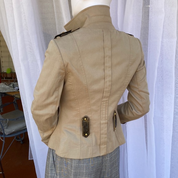 Authentic Roberto Cavalli Jacket Tan size 0-4  XS - Picture 12 of 15